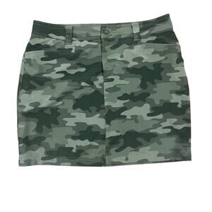 Eddie Bauer Mini Skort Womens Size 10 Green Camouflage Adventurer 2.0 HIking